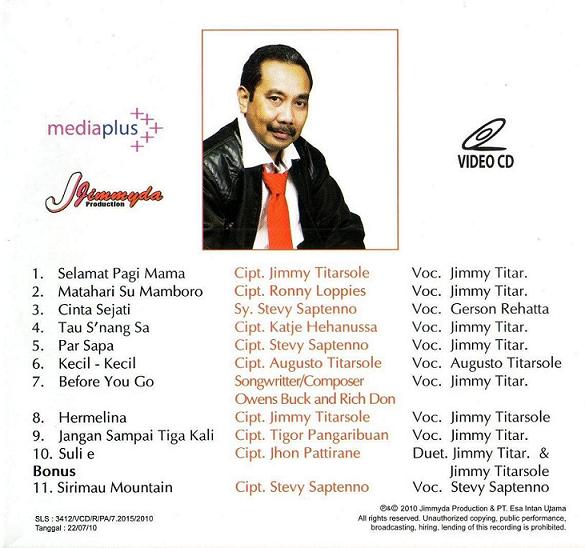 Back Cover Ambonese Song